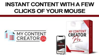 My Content Creator Pro Is A Powerful Content Creation Software