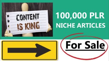 100,000 High Quality Niche Private Label Rights Articles For Sale (Buy PLR ARTICLES)