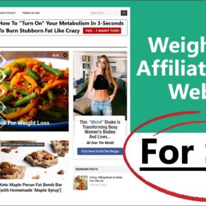 Weight Loss Affiliate Niche Website For Sale – Weight Loss Guide 101