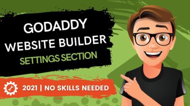 GoDaddy Website Builder Settings Section (2021)