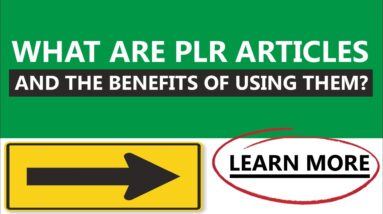 What Are PLR Articles And The Benefits Of Using Them