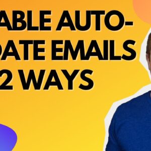 Disable Wordpress Update Emails - How To Disable Plugin Update Notification in WordPress