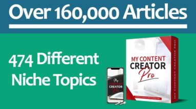 WordPress Plugin Content Creation Software (474 Different Niche Topics With 160,000 Articles)