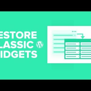 How to Disable Widget Blocks in WordPress Restore Classic Widgets