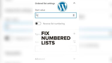 ⚡Finally Fix Numbered List in WordPress