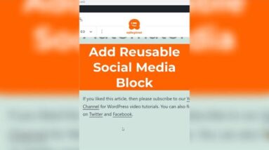 How to Create a Reusable Social Media Block in WordPress