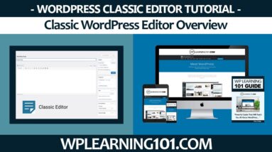 WordPress Classic Editor Overview In WordPress Website (Step By Step Tutorial)