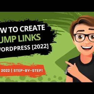 How To Create Jump Links In WordPress 2022 [FAST]