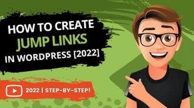 How To Create Jump Links In WordPress 2022 [FAST]