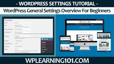 WordPress General Settings Overview Tutorial For Beginners (Step By Step)
