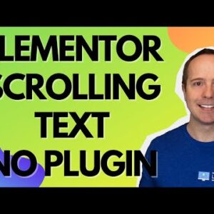How To Create Scrolling Text In Elementor Without A Plugin - Marquee In Elementor - News Ticker