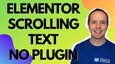 How To Create Scrolling Text In Elementor Without A Plugin - Marquee In Elementor - News Ticker