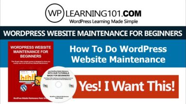 WordPress Website Maintenance Tutorial Videos Made For Beginners (Step By Step)