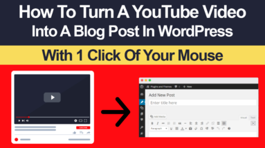 how to turn a YouTube video into a blog post in WordPress