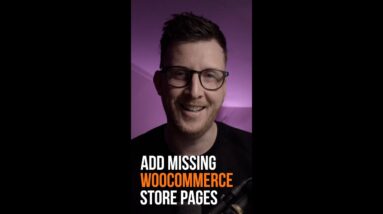 How to Add Missing WooCommerce Pages in One Click