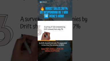 🔥 Boost Sales 391% by Responding in 1 Min ➡️ Here's How! #shorts