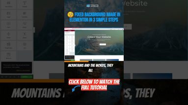 🧐 Fixed Background Image In Elementor in 3 Simple Steps