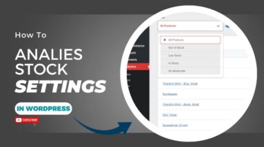 Analytics stock setting in WordPress 6 Analytics stock setting in WordPress