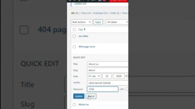 How to add password in page for WordPress #shorts #wordpress 10 How to add password in page for WordPress #shorts #wordpress