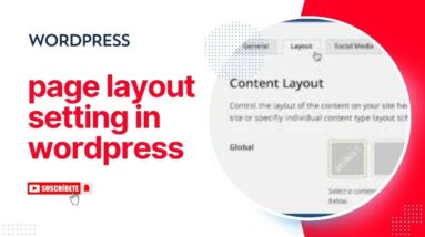 Page Layout Settings In WordPress 4 Page Layout Settings In WordPress