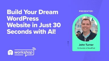 Build Your Dream WordPress Website in Just 30 Seconds with AI!